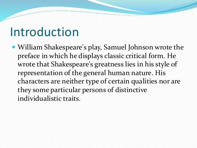 preface to shakespeare paragraph summary preface to shakespeare by pope